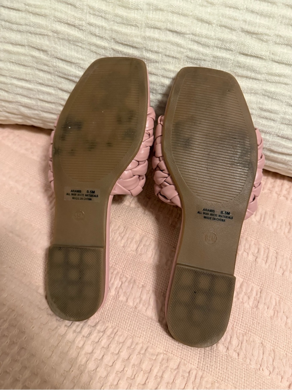 ⛔️CUSHIONAIRE Aramis Woven Slide Sandal Size 8.5 GUC - Picture 11 of 12